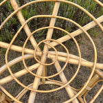Load image into Gallery viewer, Vintage Bamboo Papasan Chair, Mid Century Cane Moon Lounge Easy Chair, Boho Tiki Retro
