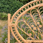 Load image into Gallery viewer, Vintage Bamboo Rattan Headboard Cane Double size 4ft 6
