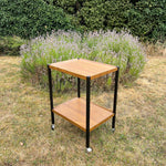 Load image into Gallery viewer, MCM Mid Century Vintage Teak Effect Drinks Cocktail Trolley, Office Trolley
