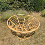 Load image into Gallery viewer, Vintage Bamboo Papasan Chair, Mid Century Cane Moon Lounge Easy Chair, Boho Tiki Retro
