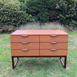 Load image into Gallery viewer, Mid Century Teak Effect Sideboard with Drawers
