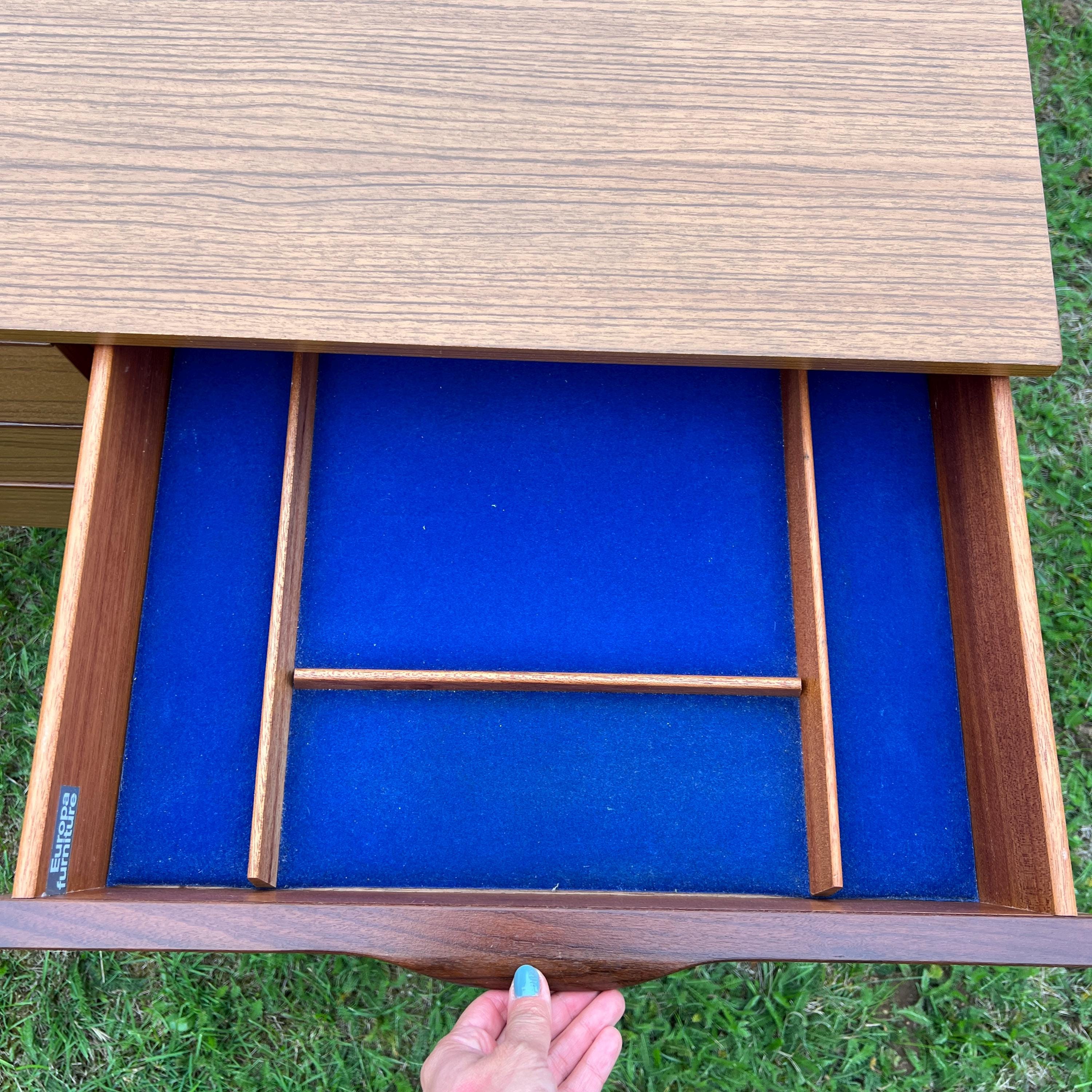 Mid Century Teak Effect Sideboard with Drawers