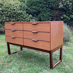 Load image into Gallery viewer, Mid Century Teak Effect Sideboard with Drawers
