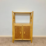 Load image into Gallery viewer, Angraves Bamboo Rattan Shelving Unit, Vintage Boho Bookshelf Cupboard
