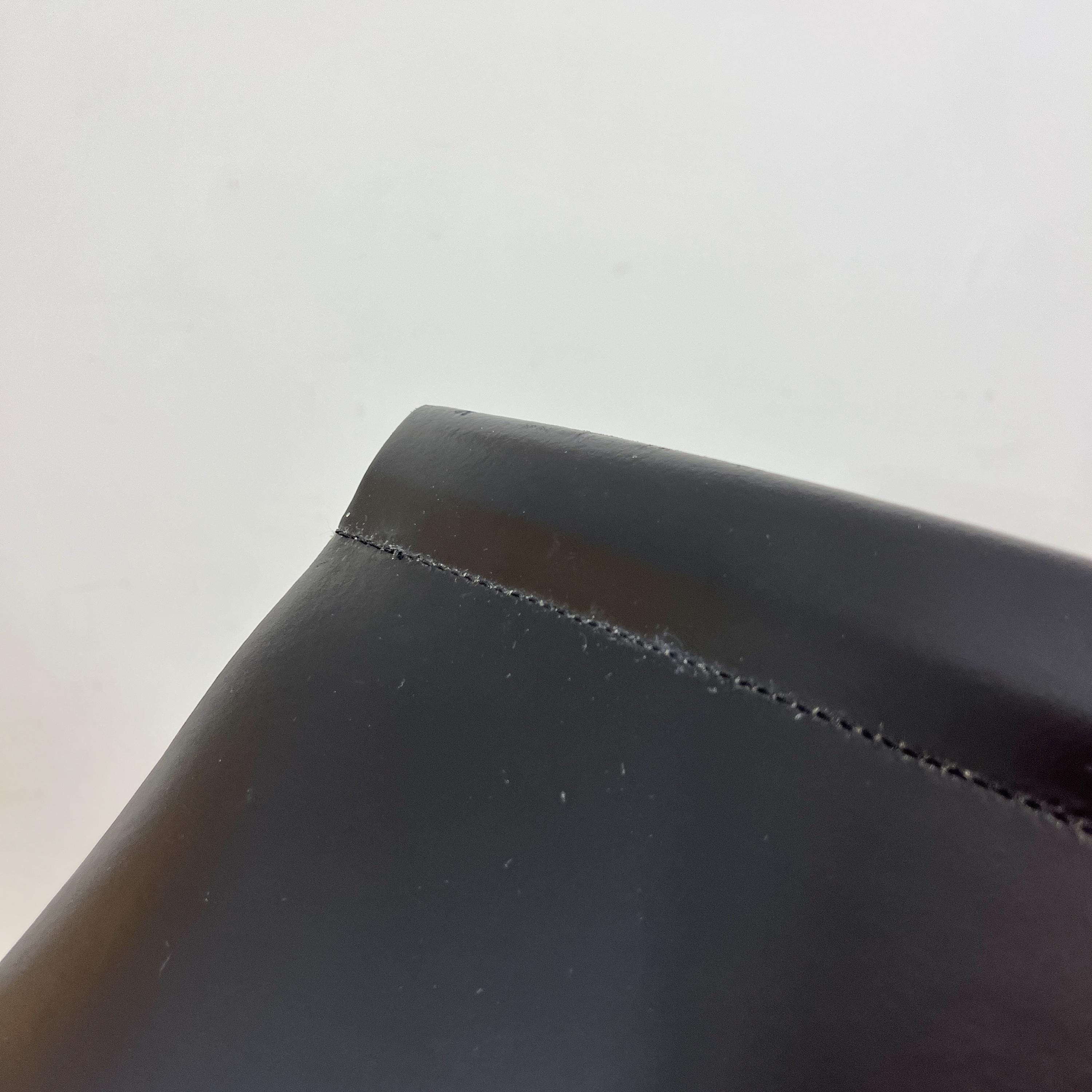 Vintage Habitat Black Leather Accent Chair by David Weeks