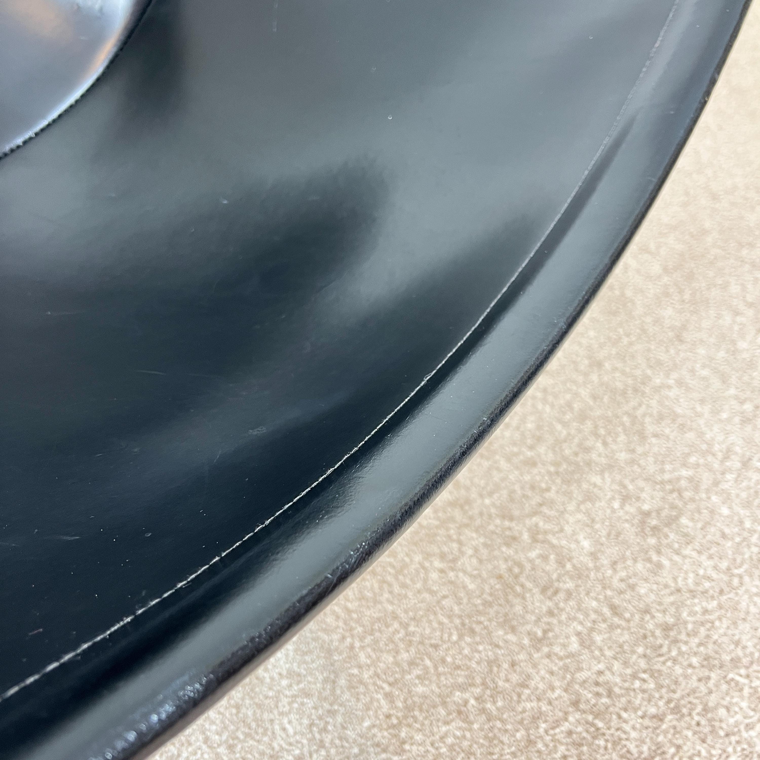 Vintage Habitat Black Leather Accent Chair by David Weeks