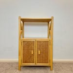 Load image into Gallery viewer, Angraves Bamboo Rattan Shelving Unit, Vintage Boho Bookshelf Cupboard
