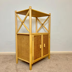 Load image into Gallery viewer, Angraves Bamboo Rattan Shelving Unit, Vintage Boho Bookshelf Cupboard
