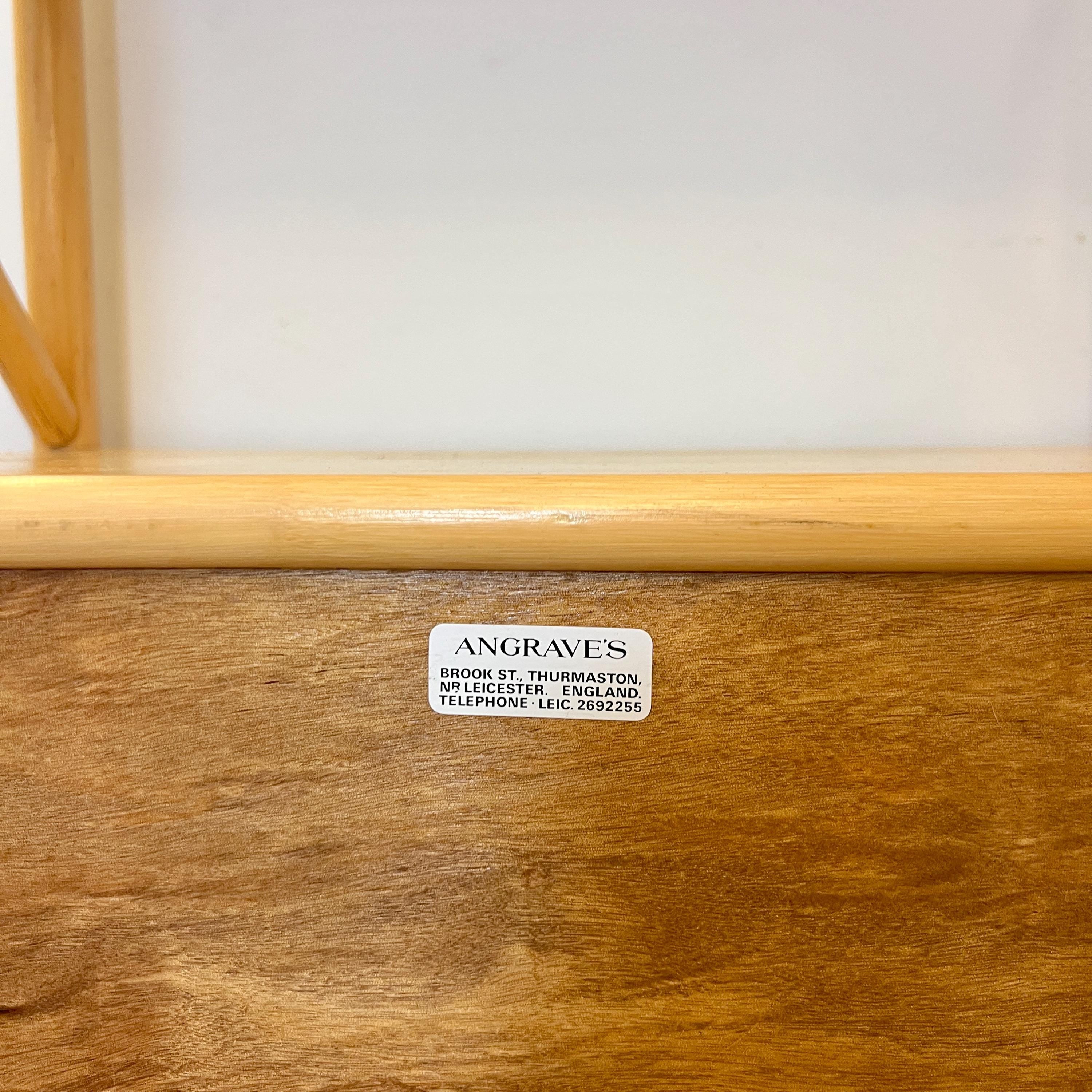 Angraves Bamboo Rattan Shelving Unit, Vintage Boho Bookshelf Cupboard