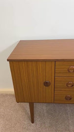 Load and play video in Gallery viewer, Vintage Schreiber Teak Sideboard — Three Drawers, Two Cupboards
