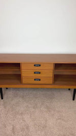 Load and play video in Gallery viewer, Mid Century Sideboard by Schreiber, Vintage Retro

