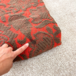 Load image into Gallery viewer, Vintage Brick Orange &amp; Brown Double Bedspread — Fringed
