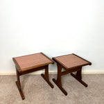 Load image into Gallery viewer, Vintage G Plan Hammered Copper Top Nest of Tables 1960s
