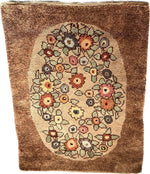 Load image into Gallery viewer, Scandinavian Style Brown Hook Rug, Mid Century High Pile Shag Rug
