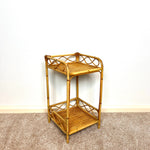 Load image into Gallery viewer, Vintage Rattan Bamboo Bedside Table, Boho Retro
