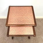 Load image into Gallery viewer, Vintage G Plan Hammered Copper Top Nest of Tables 1960s
