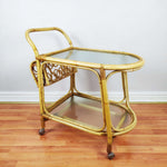 Load image into Gallery viewer, Vintage Bamboo Drinks Trolley by Angrave&#39;s Invincible without props
