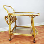 Load image into Gallery viewer, Vintage Bamboo Drinks Trolley by Angrave&#39;s Invincible side without props
