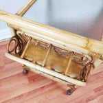 Load image into Gallery viewer, Vintage Bamboo Drinks Trolley by Angrave&#39;s Invincible storage rack
