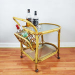 Load image into Gallery viewer, Vintage Bamboo Drinks Trolley by Angrave&#39;s Invincible back
