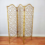 Load image into Gallery viewer, Vintage Bamboo Room Divider, Tiki Boho Rattan Cane Folding Screen
