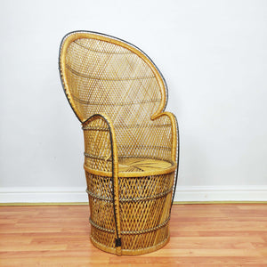 Vintage Peacock Chair facing left