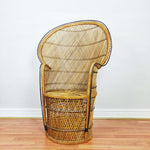 Load image into Gallery viewer, Vintage Peacock Chair front, another angle
