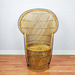 Load image into Gallery viewer, Vintage Peacock Chair front view
