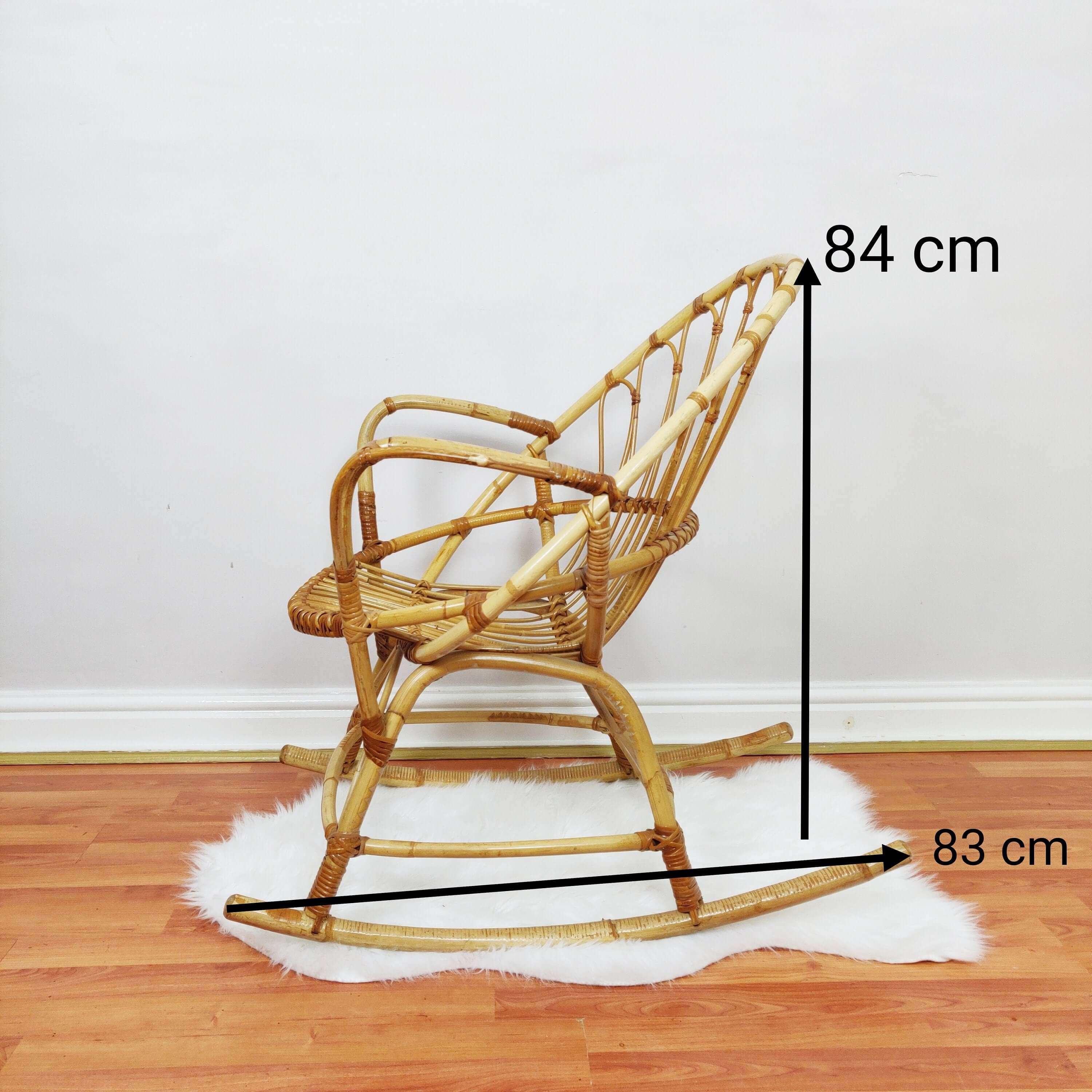 Bamboo Rocking Chair with measurements