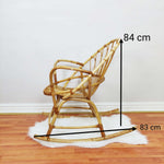 Load image into Gallery viewer, Bamboo Rocking Chair with measurements
