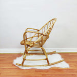 Load image into Gallery viewer, Bamboo Rocking Chair side view
