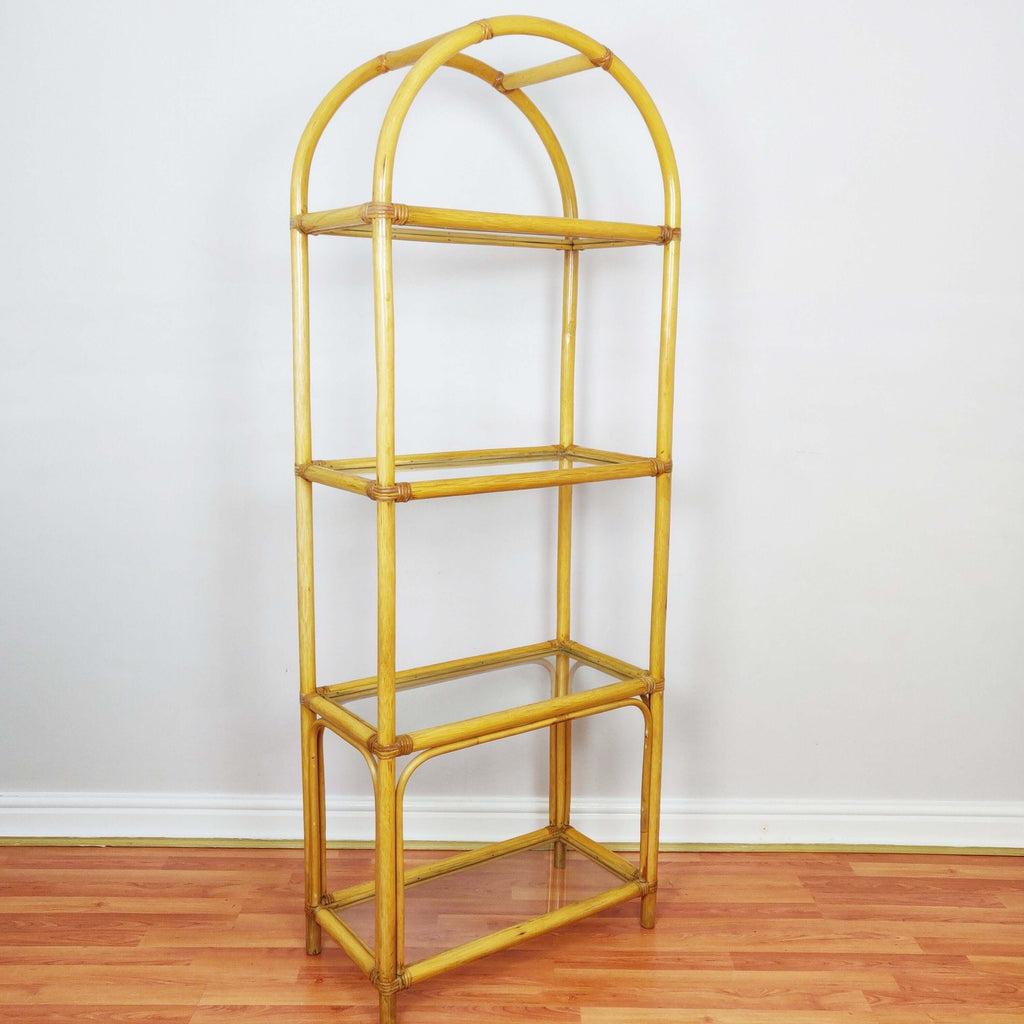 Vintage Boho Shelving Unit, facing right