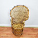 Load image into Gallery viewer, Vintage Peacock Chair facing right
