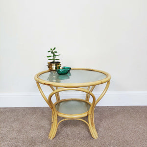 Vintage Bamboo and Glass Coffee table main picture