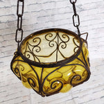 Load image into Gallery viewer, Caged Blown Glass Lantern, hanging
