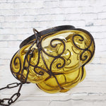 Load image into Gallery viewer, Caged Blown Glass Lantern
