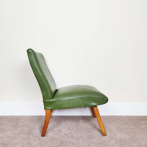 1960s Green Lounge Easy Chair Mid Century Modern side view image