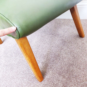 1960s Green Lounge Easy Chair Mid Century Modern legs image