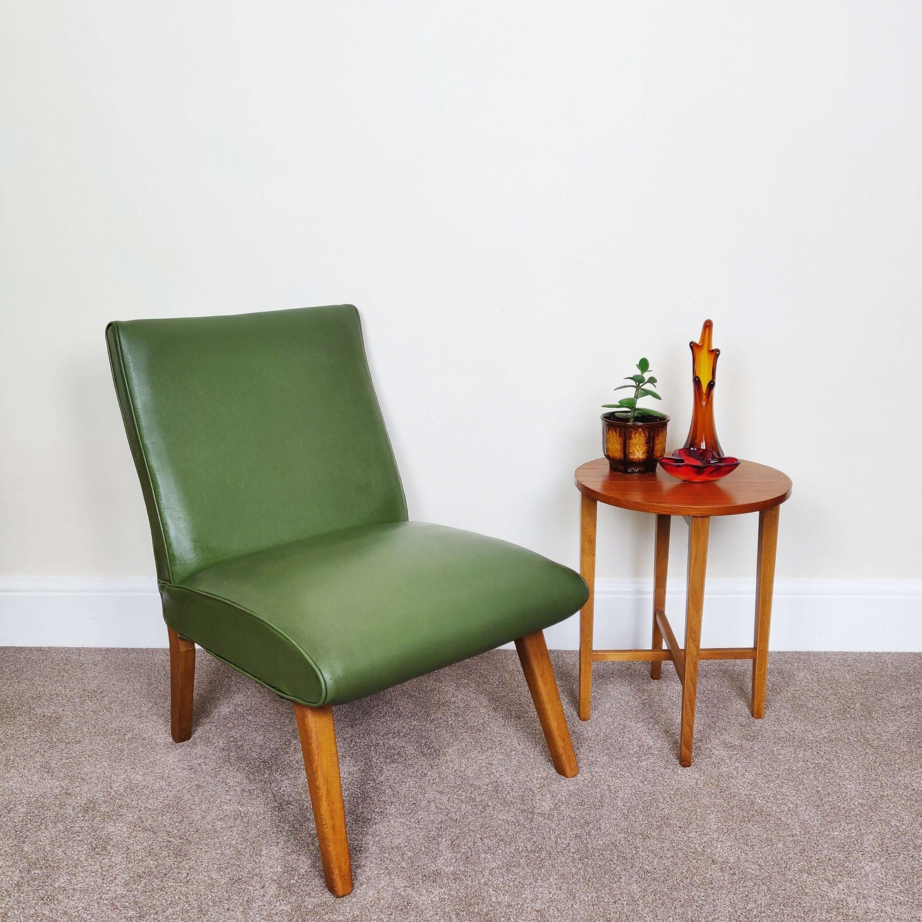 1960s Green Lounge Easy Chair Mid Century Modern main image