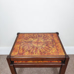 Load image into Gallery viewer, Mid Century Danish Teak Tiled Nesting Tables, Retro Side Tables
