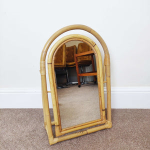 Gold Bamboo Mirror angle view