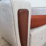 Load image into Gallery viewer, A Pair of Mid Century Lounge Chairs, Vintage Leatherette Danish Style Armchairs, Retro
