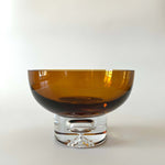 Load image into Gallery viewer, Vintage Amber Glass Bowl - 1970s Italian Glass Candy Sweet Dish

