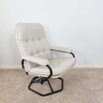 Load image into Gallery viewer, Danish Leather Swivel Chair with foot stool by Unico
