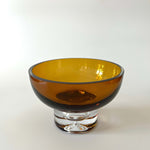 Load image into Gallery viewer, Vintage Amber Glass Bowl - 1970s Italian Glass Candy Sweet Dish
