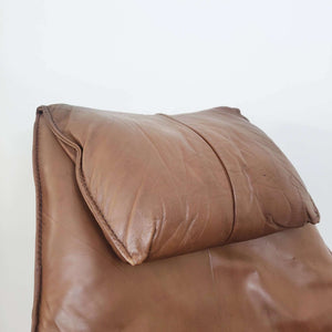Mid Century Lounge Chair leather pillow