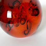 Load image into Gallery viewer, XL Vintage Amber Glass Paperweight Glass - Mid Century Glass Sculpture
