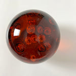 Load image into Gallery viewer, XL Vintage Amber Glass Paperweight Glass - Mid Century Glass Sculpture
