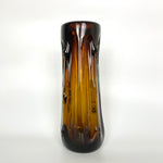 Load image into Gallery viewer, Japanese Mid Century Handmade Brown Glass Vase
