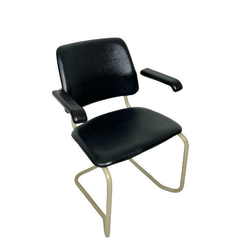 Vintage Tubular Cantilever Chair, Cesca Style Black Chair
